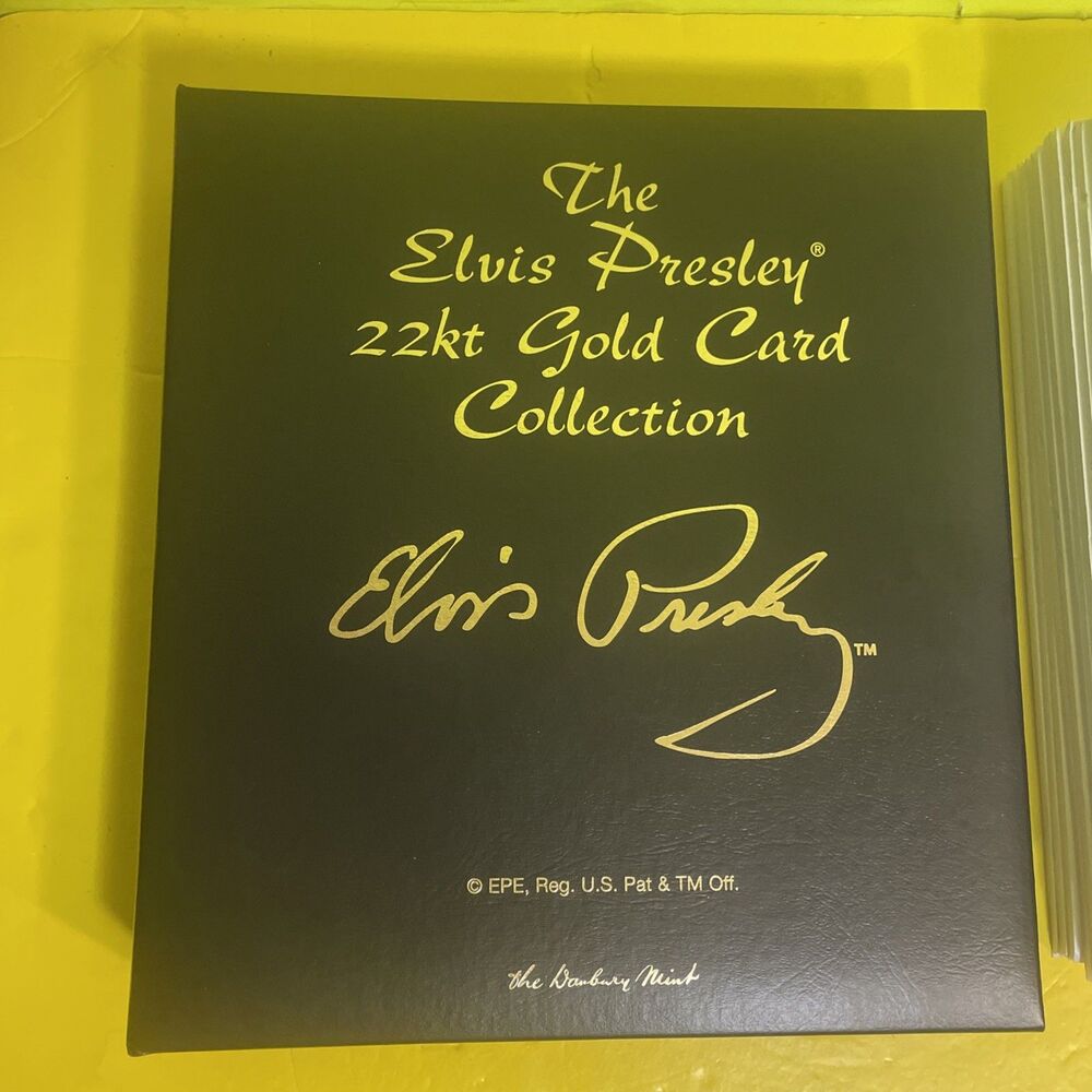 60 Elvis Presley 22 Kt Sculpted Karat Gold Card Set Danbury Mint RARE mint Con
